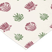 Minimal Indian Floral Block Print Style Korte Tafelloper (Hoek)