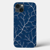 Minimal Indigo Branch iPhone Case Look (Achterkant)