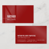 MINIMAL initiaal eenvoudig modern cool donkerrijk  Visitekaartje (Voorkant / Achterkant)