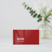 MINIMAL initiaal eenvoudig modern cool donkerrijk  Visitekaartje (Staand voorkant)