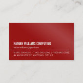 MINIMAL initiaal eenvoudig modern cool donkerrijk  Visitekaartje (Achterkant)