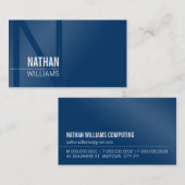 MINIMAL initiaal eenvoudig modern stoer donker kon Visitekaartje (Voorkant / Achterkant)