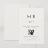 Minimal Intimate Wedding RSVP Card with QR Code (Voorkant / Achterkant)