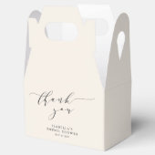 Minimal Ivory Cream Vrijgezellenfeest Dank u Bedankdoosjes (Geopend)