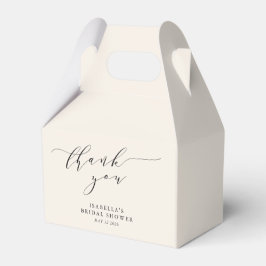 Minimal Ivory Cream Vrijgezellenfeest Dank u Bedankdoosjes