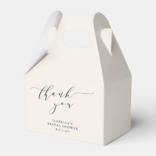 Minimal Ivory Cream Vrijgezellenfeest Dank u Bedankdoosjes