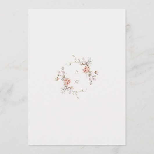 Minimal Ivory Wedding Details Card Kaart (Achterkant)