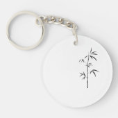Minimal Japanese Bamboo Acrylic Keychain (Voorkant)