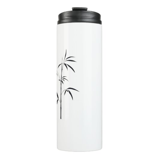 Minimal Japanese Bamboo Thermosbeker (Voorkant)