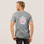 Minimal Japanese Fish Hawk Ukiyo-e Style Gray Tri-Blend Shirt (Voorkant)