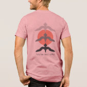 Minimal Japanese Fish Hawk Ukiyo-e Style Mauve Tri-Blend Shirt (Achterkant)