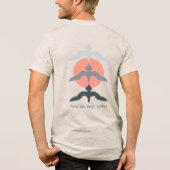 Minimal Japanese Fish Hawk Ukiyo-e Style Oatmeal Tri-Blend Shirt (Achterkant)