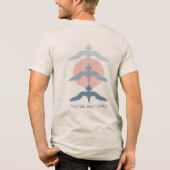 Minimal Japanese Fish Hawk Ukiyo-e Style Oatmeal Tri-Blend Shirt (Achterkant)