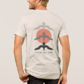 Minimal Japanese Fish Hawk Ukiyo-e Style Oatmeal Tri-Blend Shirt (Achterkant)