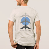 Minimal Japanese Fish Hawk Ukiyo-e Style Oatmeal Tri-Blend Shirt (Achterkant)
