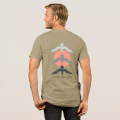 Minimal Japanese Fish Hawk Ukiyo-e Style Olive Tri-Blend Shirt (Voorkant)