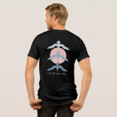 Minimal Japanese Fish Hawk Ukiyo-e Style Tri-Blend Shirt (Achterkant volledig)