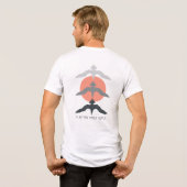 Minimal Japanese Fish Hawk Ukiyo-e Style White Tri-Blend Shirt (Achterkant volledig)