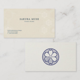 Minimal Japanese Kamon Business Card – Modern Visitekaartje
