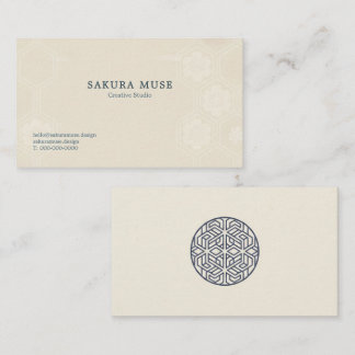 Minimal Japanese Kamon Business Card – Modern Visitekaartje
