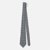 Minimal Japanese Pattern Necktie – Asanoha Wave Stropdas (Voorkant)