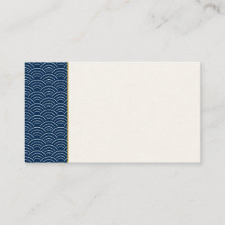 Minimal Japanese Seigaiha Business Card  Visitekaartje