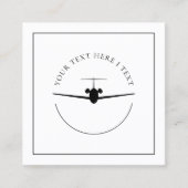 Minimal Jet Visitekaartje – Aangepaste Logo-stijl (Voorkant)