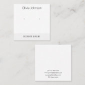 Minimal Jewelry Earring Display Visitekaartje (Voorkant / Achterkant)