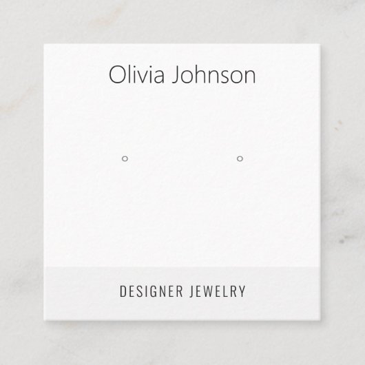 Minimal Jewelry Earring Display Visitekaartje (Voorkant)