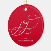 Minimal Joy Christmas Keramisch Ornament (Links)