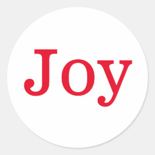 Minimal Joy Typography Design Ronde Sticker