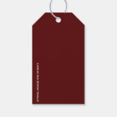 Minimal JOYFUL | Deep Red Holiday Cadeaulabel (Achterkant)