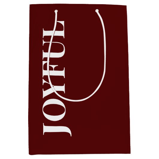 Minimal JOYFUL | Deep Red Holiday Medium Cadeauzakje (Voorkant)