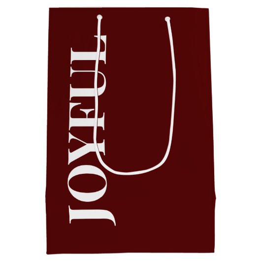 Minimal JOYFUL | Deep Red Holiday Medium Cadeauzakje (Achterkant)