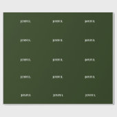Minimal JOYFUL | Forest Green Holiday Cadeaupapier (Vlak)