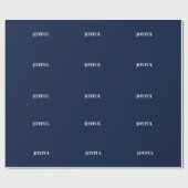 Minimal JOYFUL | Navy Blue Holiday Cadeaupapier (Vlak)
