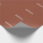 Minimal JOYFUL | Terracotta Holiday Cadeaupapier (Hoek)