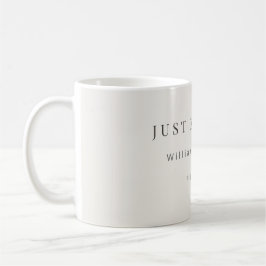 Minimal Just Engaged Mug | Modern Koffiemok