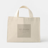 Minimal Just Engaged Tote Bag | Dove Grey (Achterkant)