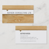 MINIMAL KAART eenvoudige moderne natuurlijke houtl Visitekaartje (Voorkant / Achterkant)