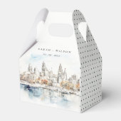 Minimal Kansas City Missouri Waterverf bruiloft Bedankdoosjes (Voorkant Zijde)