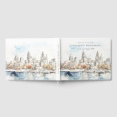 Minimal Kansas City Missouri Waterverf bruiloft Gastenboek (Volledig)