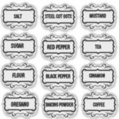  Minimal Kitchen & Pantry Opberglabels Sticker (Voorkant)