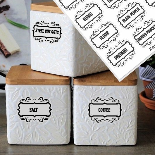  Minimal Kitchen & Pantry Opberglabels Sticker