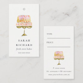 Minimal Kleurrijke Waterverf Taart Bakkerij Prijs  Visitekaartje