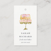 Minimal Kleurrijke Waterverf Taart Bakkerij Prijs  Visitekaartje (Voorkant)