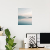 Minimal Lake Reflection Wall Art Poster (Thuiskantoor)