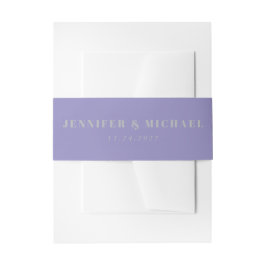 Minimal Lavender Silver the wedding of monogram Uitnodigingen Wikkel