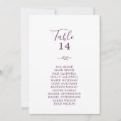 Minimal Leaf Aubergine Hangende Zitkaart Kaart (Voorkant)