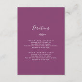 Minimal Leaf Berry Paarse routebeschrijving Informatiekaartje (Voorkant)